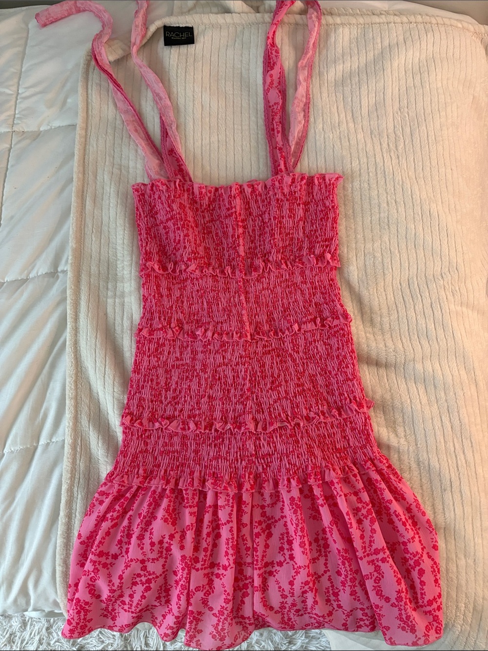 Rachel Women’s/Teen Pink Floral Smocked Dress